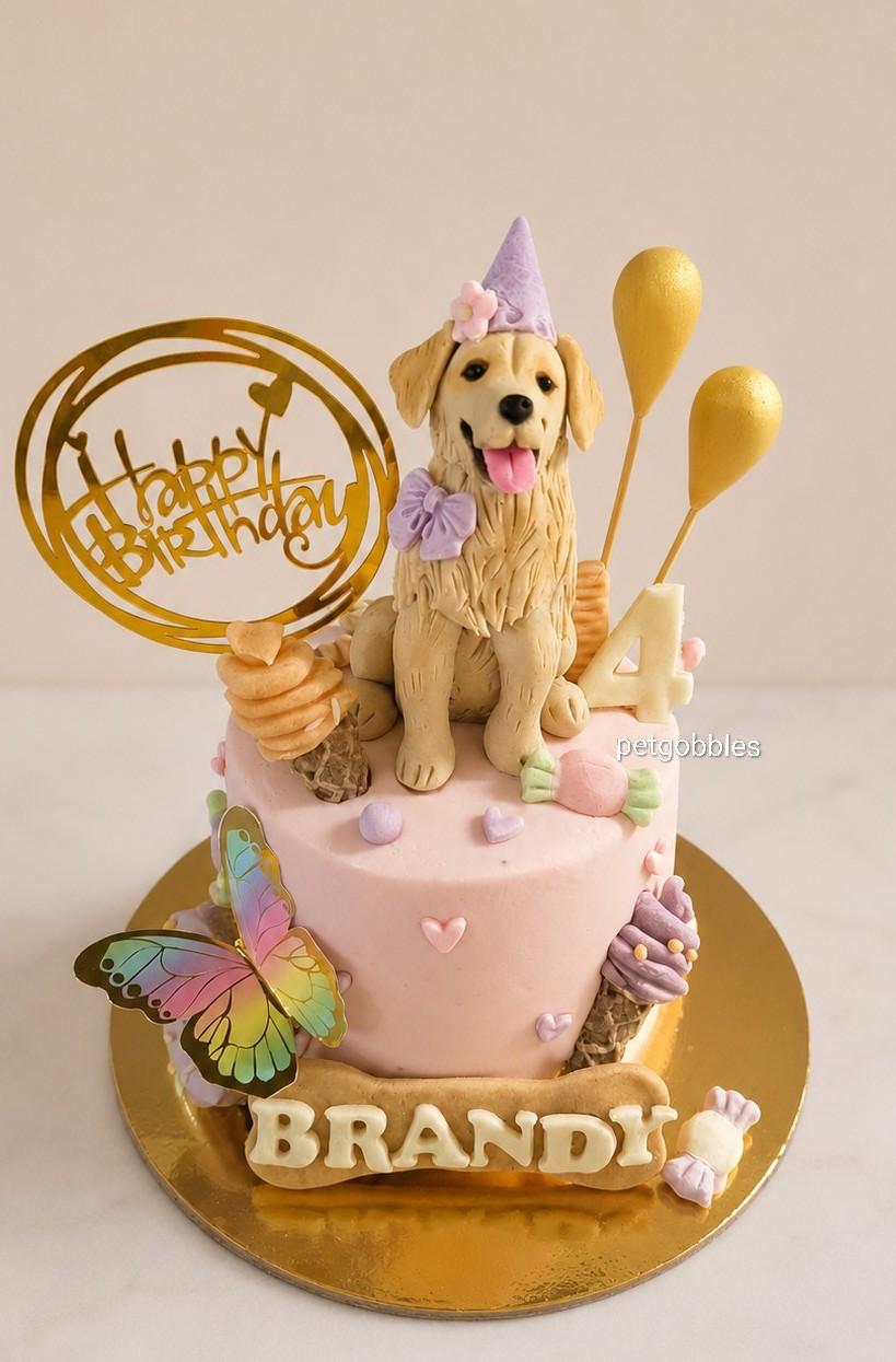 A custom celebration cake by Pet Gobbles